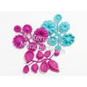 Set moldes flores y Hojas De Rosa flores Moldes Para Foami Fomi 2