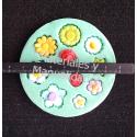 Molde en silicona margaritas rosas y flores para aretes y apliqu 3