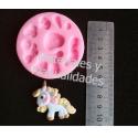 Molde en Silicona pony unicornio decorar pasta o fondant y foami 2