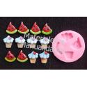 Molde En Silicona Cupcake Y Sandia Para Aretes En Pasta Fria  Fo 2