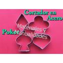 Molde en acero inoxidable cartas poker para galletas gelatinas d 2