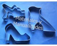 Cortador metálico zapatos princesas recordatorios masa flexible