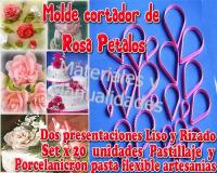 Moldes cortador rosa pétalos decoración pastillaje porcelanicrón