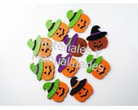 Set Adornos foamy calabaza con sombrero Halloween para decorar 6