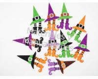 Adornos brillantes eva para fiesta halloween sombrero con botas