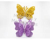 Set mariposas escarchadas decorativas para flores pines tarjetas