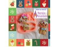 Molde en Silicona Pareja de Galletas Jenjibre para Navidad apliq