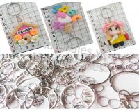 100 Argollas Metálicas de 2cm martilladas Para Llaveros Souvenir