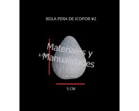Bola Pera De Icopor #2 de 6cm o huevos Para Manualidades Y