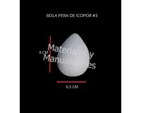Bola Pera De Icopor #3 de 8cm o huevos Para muñecos frutas y ar