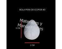 Huevo Pera De Icopor #0 de 3cm Para muñecos frutas y artes