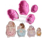 Molde Siliconado para baby shower bebe Pañal y recordatorios