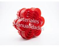 Set Cortador de galletas forma flores redonda utensilio cocina