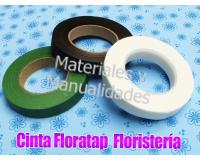 Set 3 Cinta Floratape verde cafe blanco Para Cubrir Flores Y Fol