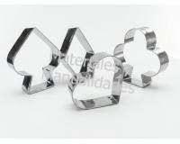 Molde en Metal formas Cartas poker para galletas y decoración