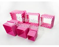 Cortadores Para Fondant cuadrado utensilio para repostería 6pz