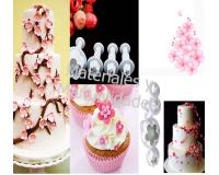 Molde expulsor flores de cerezo cortador marcador de fondant