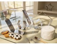 Molde cortador hexágonos y pentágonos para galletas fútbol decor