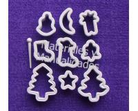 Cortador plástico navidad para pasta de azúcar fimo y artesanías
