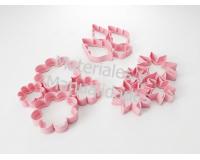Cortador de flores margaritas y hojas para pasta flexible 12pz