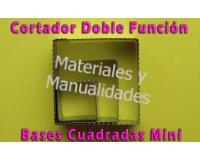 Cortador bases cuadradas minis doble función liso y rizado para