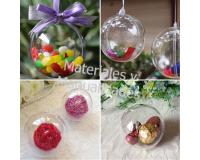 Esferas transparentes en acrílico burbujas de 5cm x6pz