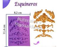 Molde en silicona esquineros x5 para decorar pasta flexible