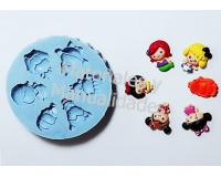 Molde Silicona Niñas Lol mini crea apliques para Fondant pastill