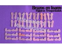 Figuras en fomy brazos 4 en goma eva para muñecos y fofuchas