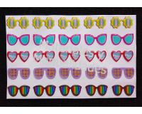 Gafas adhesivas playeras #1 brillantes 3d para manualidades 25PZ