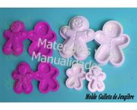 kit 4 Moldes Foamy muñeco Galleta Jengibre Foamy Fomi para navid