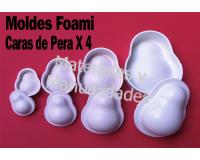 Molde Para Foami Caras de Pera Muñecas Foami Goma Eva 3d