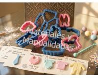 Pack Cortador De prendas de vestir bebés para recuerdos babyshow