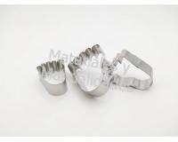 Molde en acero molde pies mini para fondant galleta y porcelana
