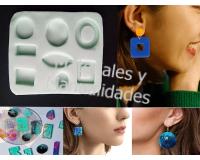 Molde silicona para resina epoxica elaborar dijes joyas aretes