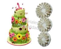 Molde expulsor de girasol grande pastillaje fondant Masa Flex