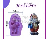 Molde silicona Papá noel Santa Libro para pasta flexible