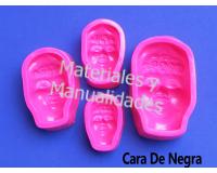 Molde Cara de Negra Muñecas Africanas rostro de negra pasta porc