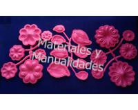 Set moldes flores y Hojas De Rosa flores Moldes Para Foami Fomi