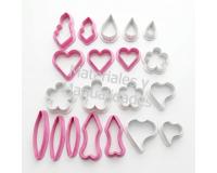 Set Cortador de Flores para fondant pastillaje porcelanicrón 22