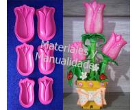 Moldes para Foami tulipán floristería en goma eva microporoso