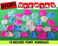 Promoción 15 Termoformas para eva fomi animales safari pets