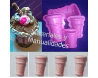 Molde Fomy cono galleta para foamy fomi goma eva manualidades