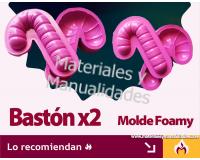 Molde para foamy Bastón Navidad para Termoformado Goma Eva manua