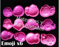 Molde para foamy Emojis Emoticón smile apliques Goma Eva