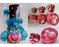 Molde para foamy garras huellas Paticas huella de mascotas 4pz