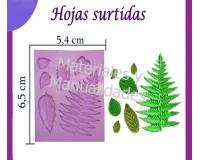Molde en silicona hojas vegetal floristeria para decorar pasta f