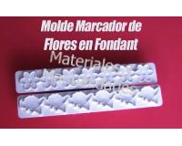 Molde marcador de flor regleta margarita 1pz para decorar fondan