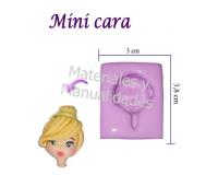 Molde en silicona mini cara muñecas pasta fría