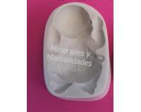 Inyector bebe colita parada en resina recordatorios porcelanicró